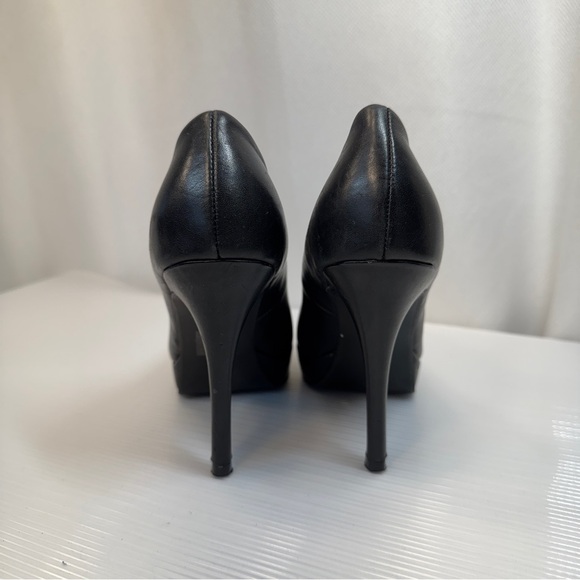 Call it Spring Black Leather Platform Heels Size 7 - Picture 5 of 13